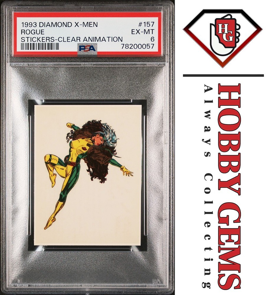 ROGUE PSA 6 1993 Diamond Marvel X-Men Clear Animation Sticker #157 C2