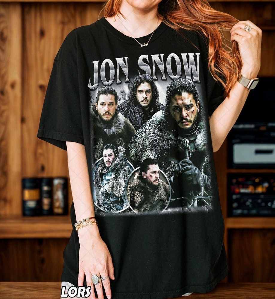 Jon Snow Vintage Style Graphic T-Shirt – Game of Thrones Inspired Fantasy TV