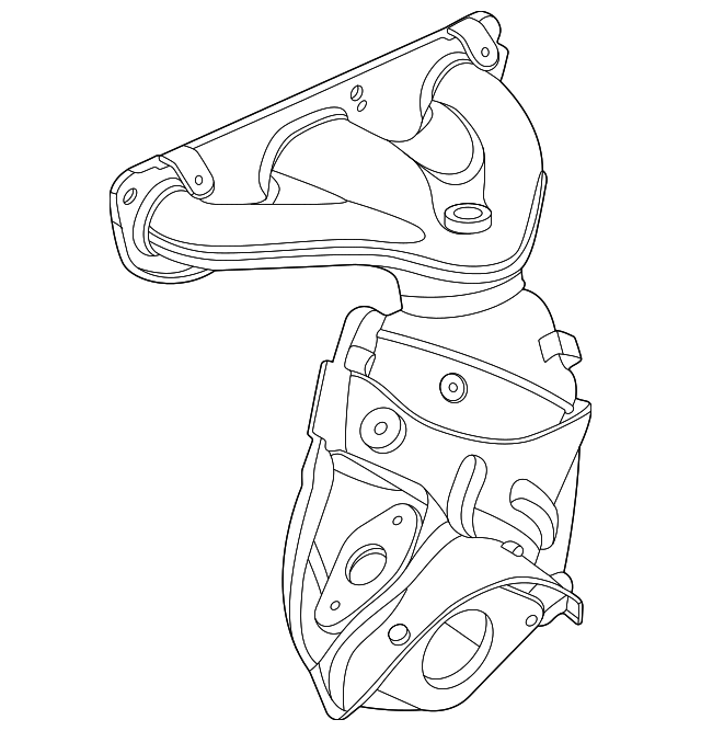 Genuine Nissan Catalytic Converter With Integrated Exhaust Manifold 140E2-6LH0C
