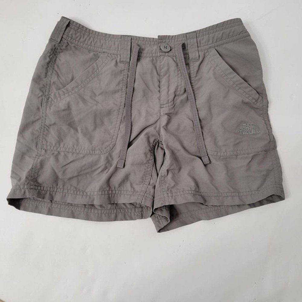 The North Face Gray Women's Shorts Ripstop Nylon Stretch Outdoors Hiking SZ 0