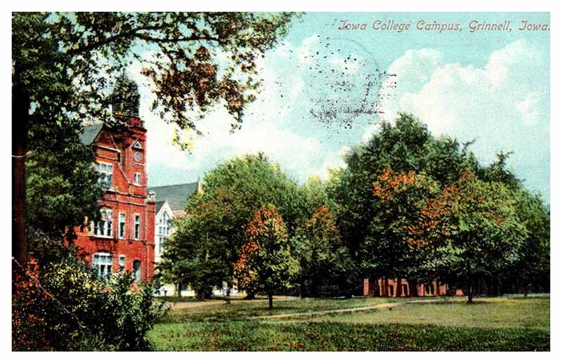 Postcard SCHOOL SCENE Grinnell Iowa IA m/09 AP6135