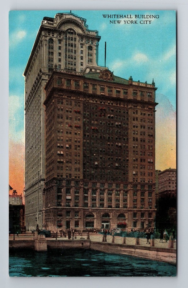 New York City NY-New York, Whitehall Building, Antique Souvenir Vintage Postcard