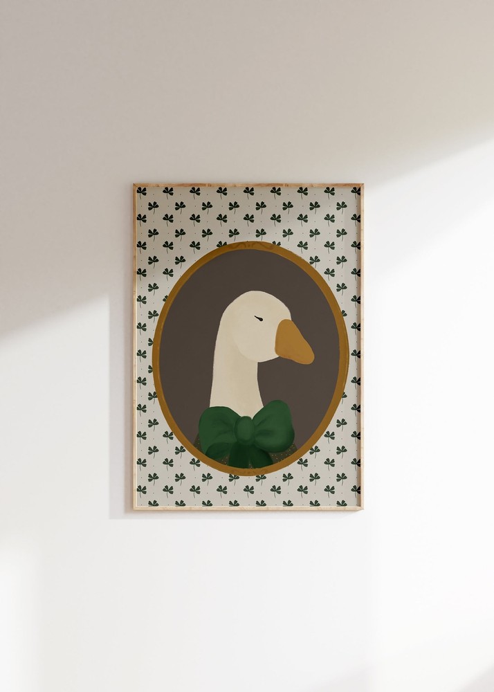 Mother Goose Print Vintage Aesthetic Nursery Abstract Vintage Painting Girls