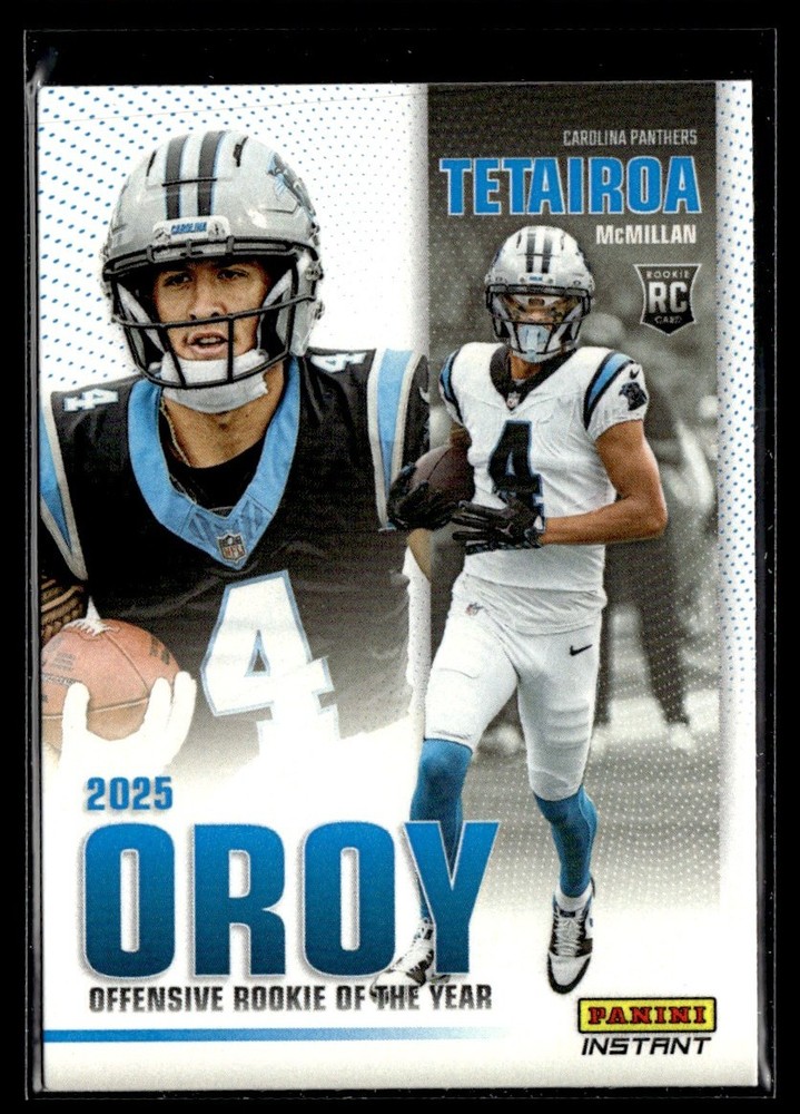 2025 Panini Instant NFL Offensive Rookie of The Year Tetairoa McMillan RC