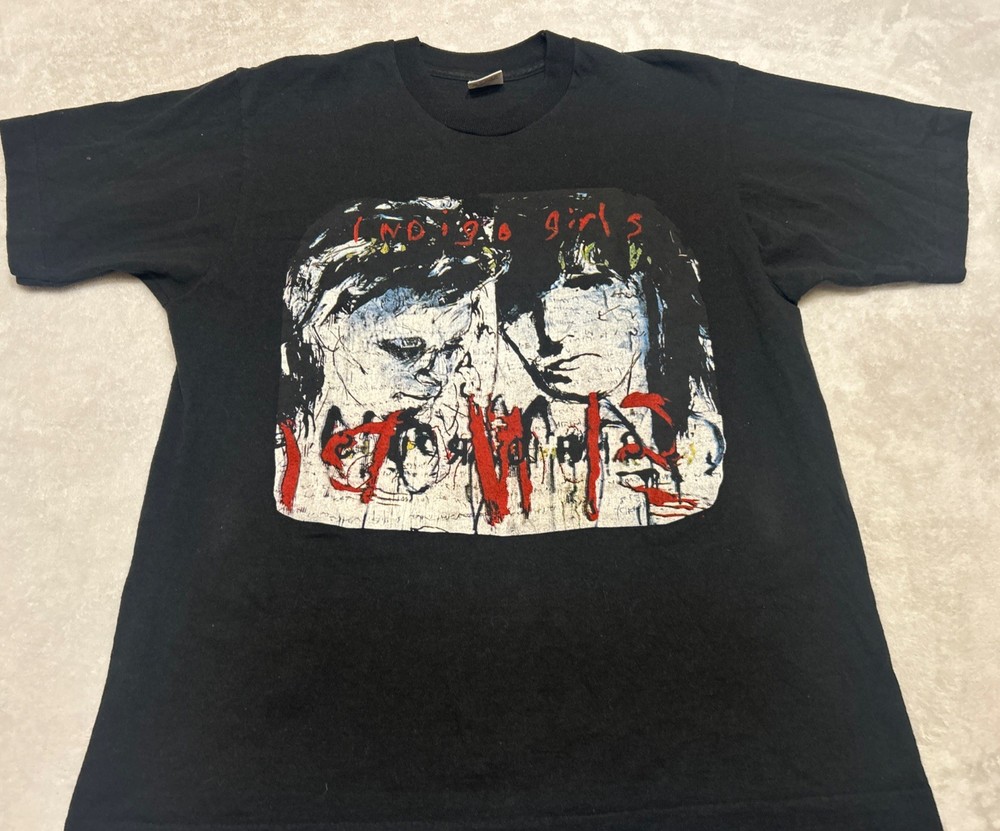 Vintage Indigo Girls Shirt Large Nomads Indian Saints 90s Single Stitch Band Tee
