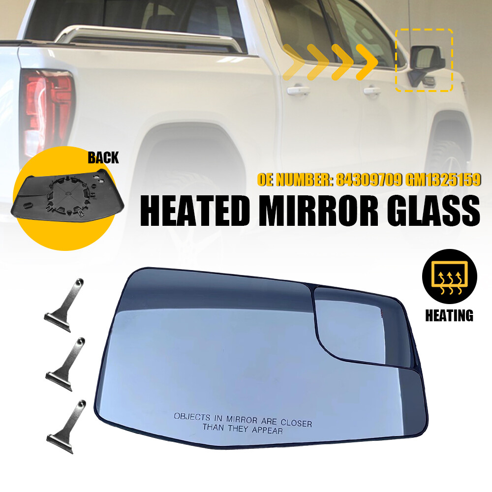 Heated Passenger Rearview Mirror Glass for Chevy Silverado GMC Sierra 1500