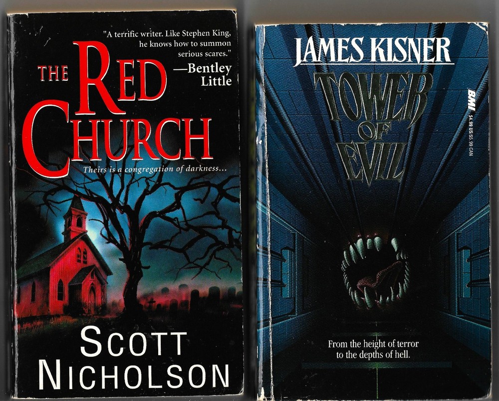 The Red Church by Scott Nicholson & Tower Of Evil by James Kisner 2 Reader's PBs