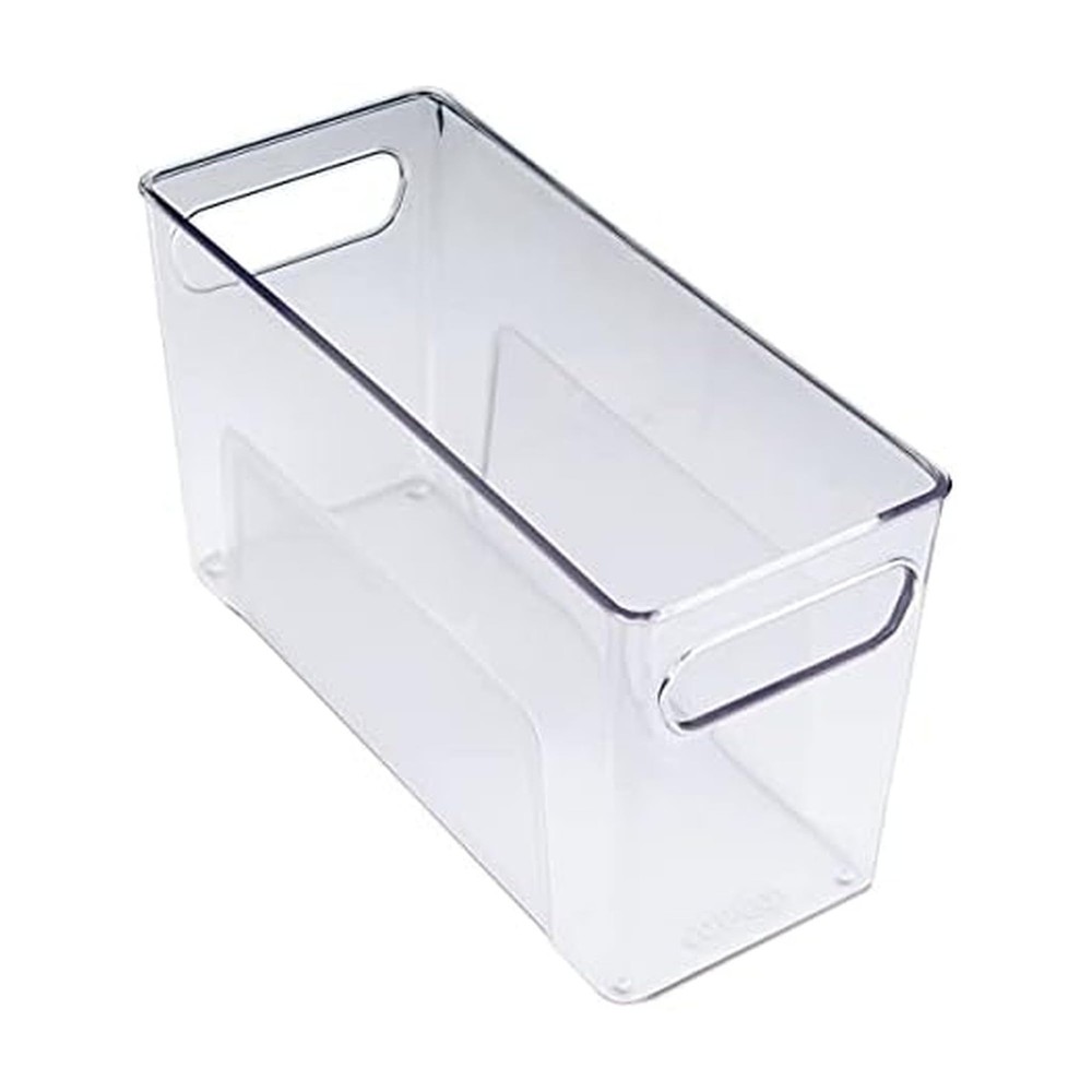 Narrow Clear Bin 10.5 X 4.5 X 6inch For Kitchen Fridge Pantry Laundry And More