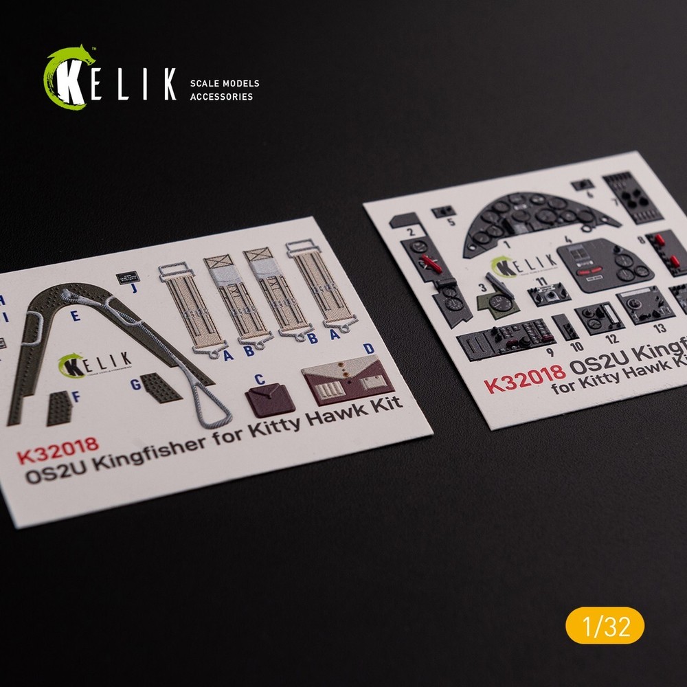 OS2U Kingfisher 3D Interior Decals for Kitty Hawk Zimimodel 1:32 Scale K32018