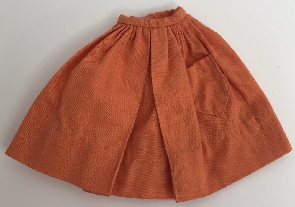 Vintage 1960s Barbie Mattel Orange Pak Full Gathered Skirt