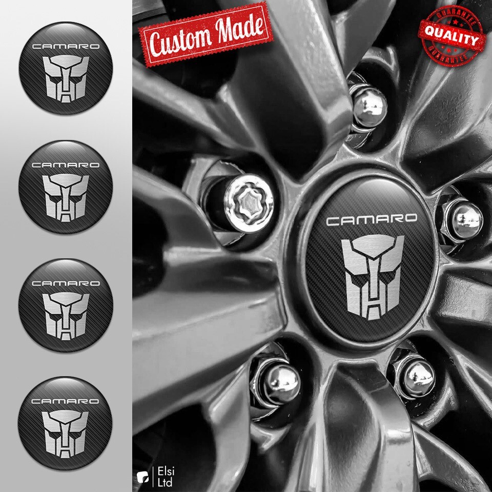 Custom Camaro Wheel Cap Decals - 4pc Set of Premium Rim Emblems