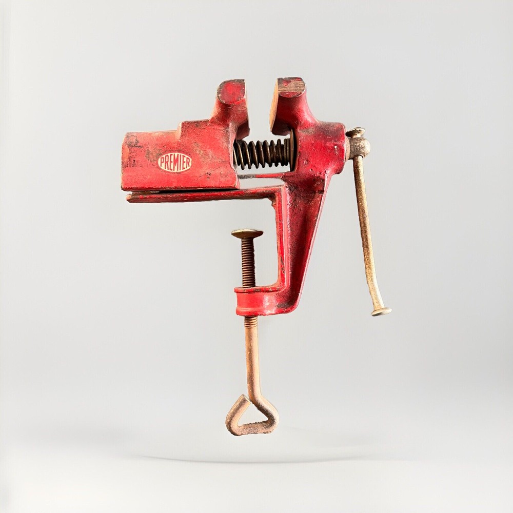 Vintage Premier Small Clamp-On Bench Table-Top Vise