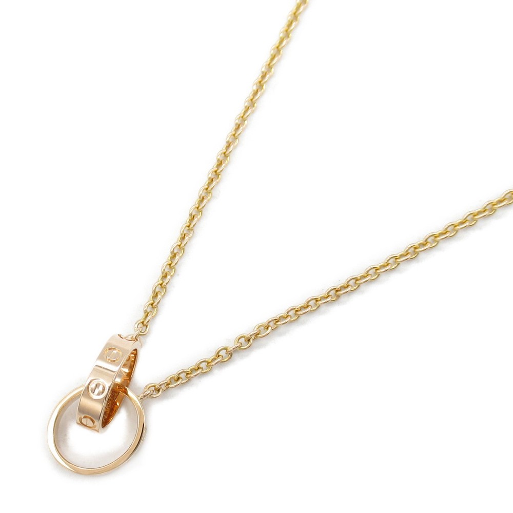 CARTIER Baby Love Chain Necklace 18KPG Pink Rose Gold Used women