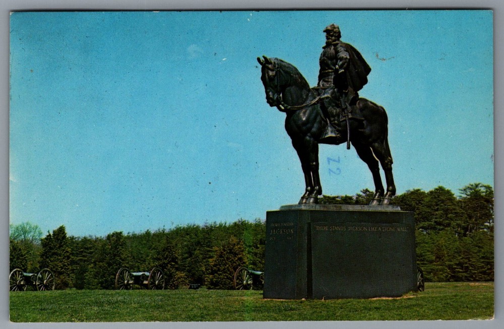 Statue Of Stonewall Jackson Manassas National Battlefield Park Virginia Postcard