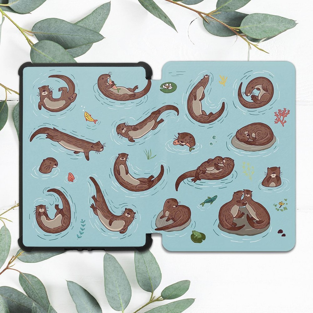 Cute Otters Case for Kindle 10th Gen & Paperwhite