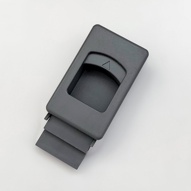 Window Door Cabinet Lock ABS Recessed Flush Sliding Pull Latch 4Pcs Drak Grey