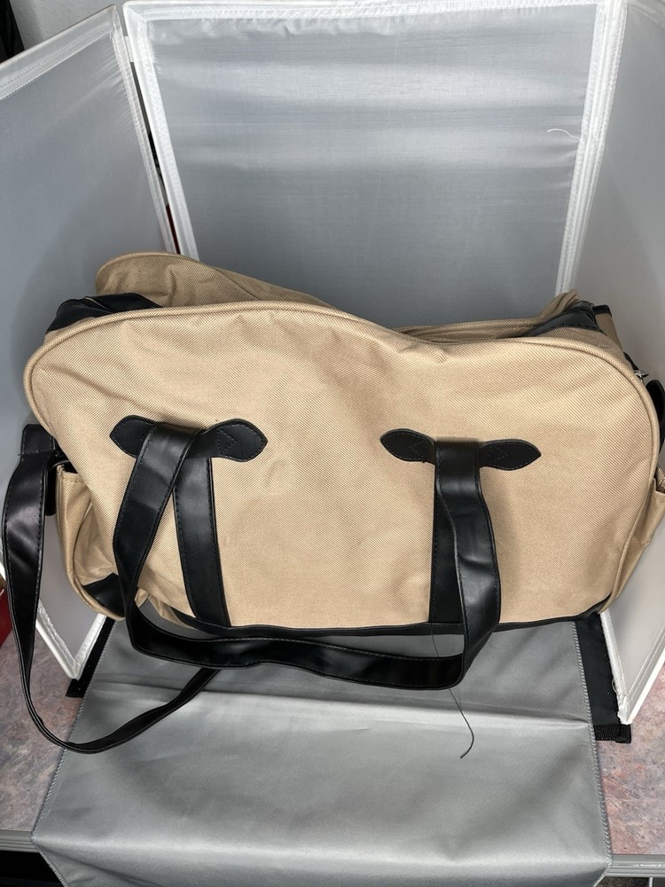 Beige Travel Duffle Bag Medium/Large - Perfect For Travel, Working Out