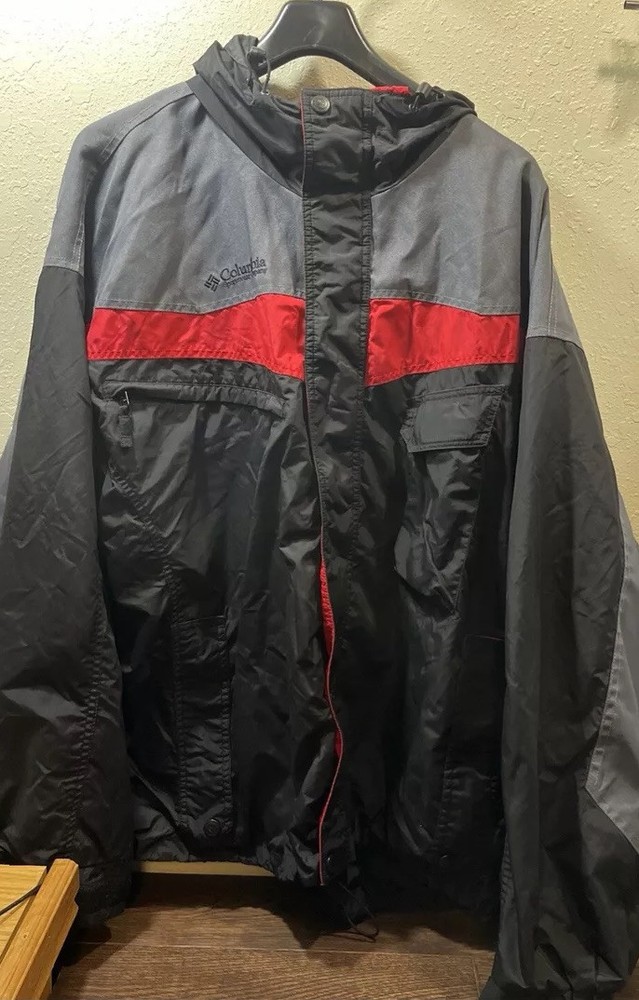 Columbia Men's XXL Bugaboo Interchange Jacket - Black/Gray Full Zip Hooded