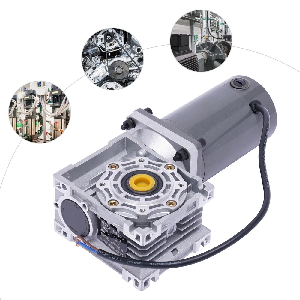 120W DC24V Worm Gear Reducer Gearbox Electric RV Gear Motor High Torque