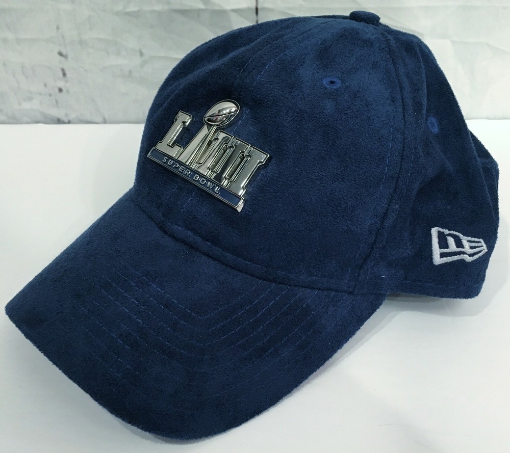 Super Bowl LIII New Era Suede Badge Hat Dark Blue Adjustable Strapback