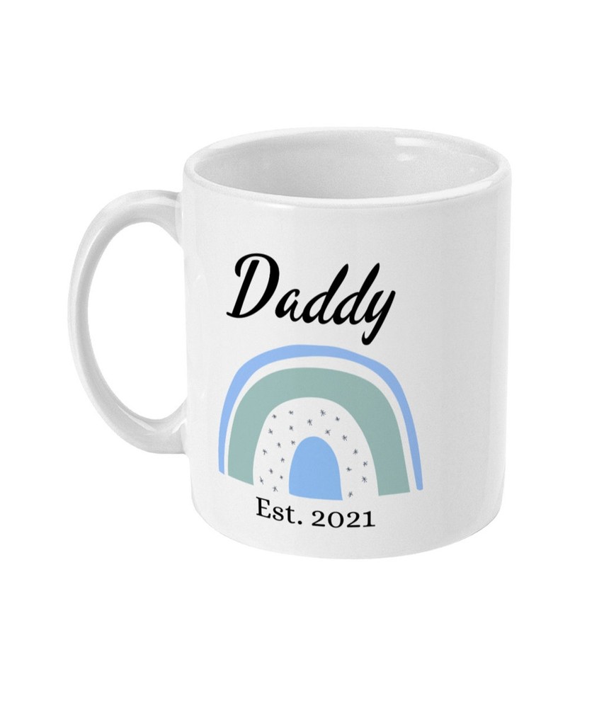 Daddy Est. Taza de café 2021 nueva regalo de papá regalo de padre papá 2021 regalo de padre 2021