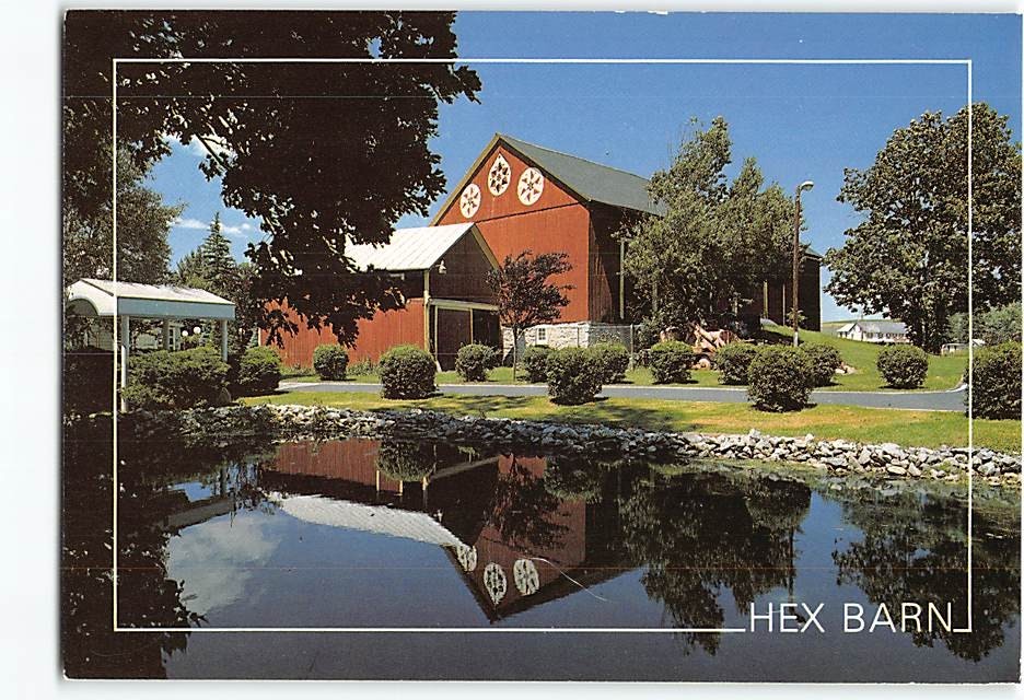 Postcard Hex Barn Greetings From The Amish Country Pennsylvania USA