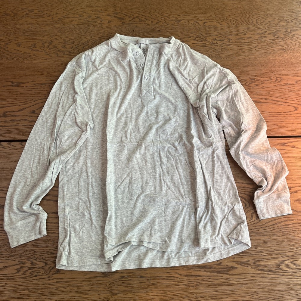 Skims XS Heather Henley Long Sleeve