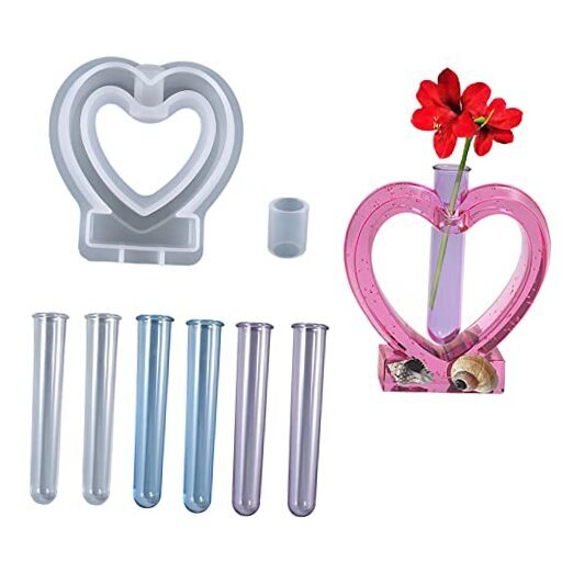 Resin Mould for Plant Propagation Station, Heart-Shaped Vase Heart-shaped