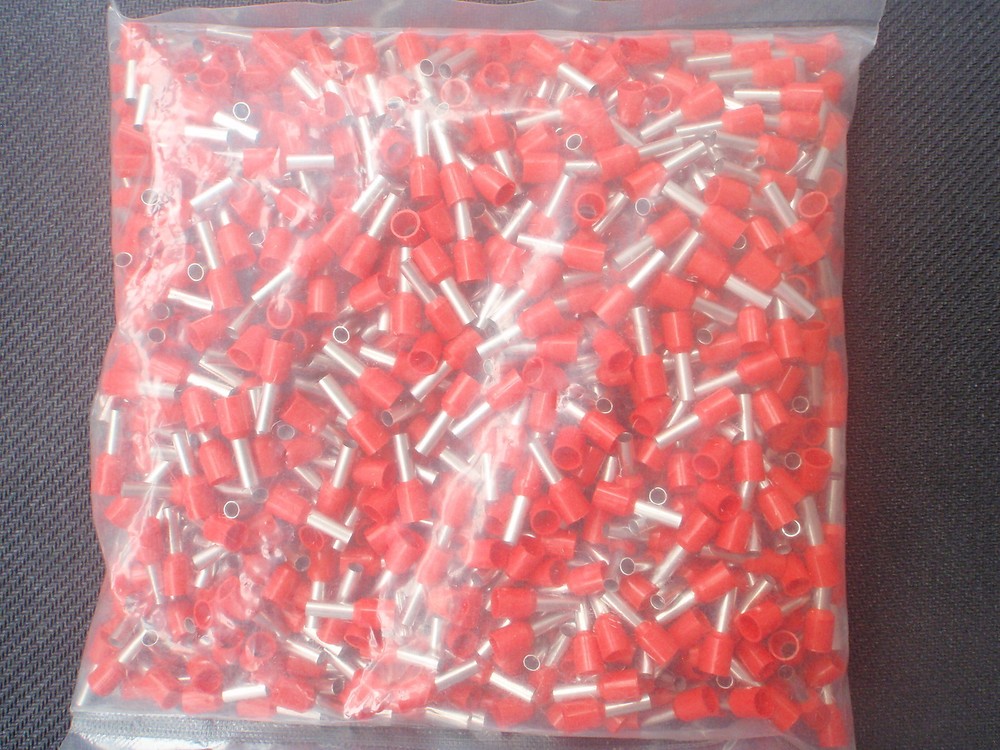 500Pc Wire Cord  End Ferrule Crimp Red 12 Awg# E4009