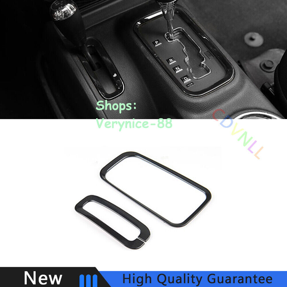 For Jeep Wrangler JK 11-2017 Black Plastic Middle Console Gear Shift Frame Trim