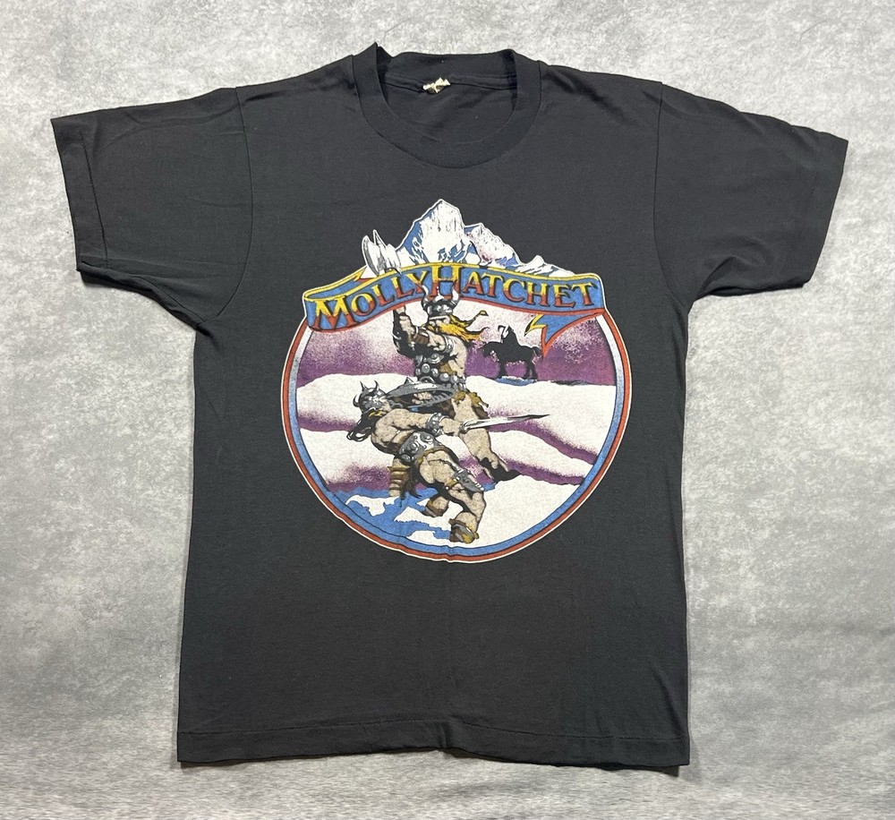 Vintage Molly Hatchet Tour 1987 T-Shirt Size Medium Rare