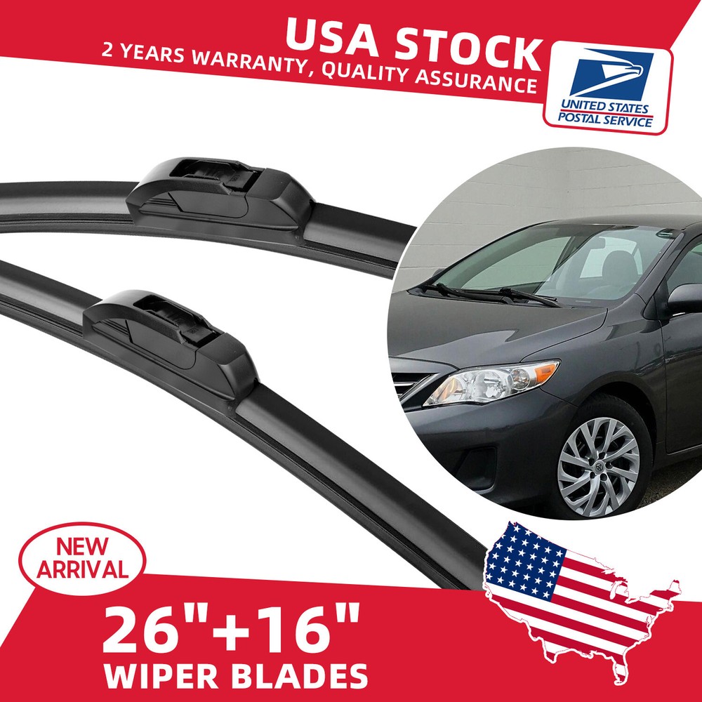 Premium All-Season 26+16 Inch Beam Windshield Wiper Blades Set of 2