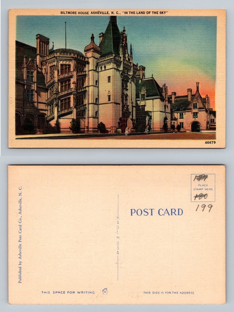 Asheville, NC-North Carolina, Biltmore House Estate Mansion Vintage Postcard