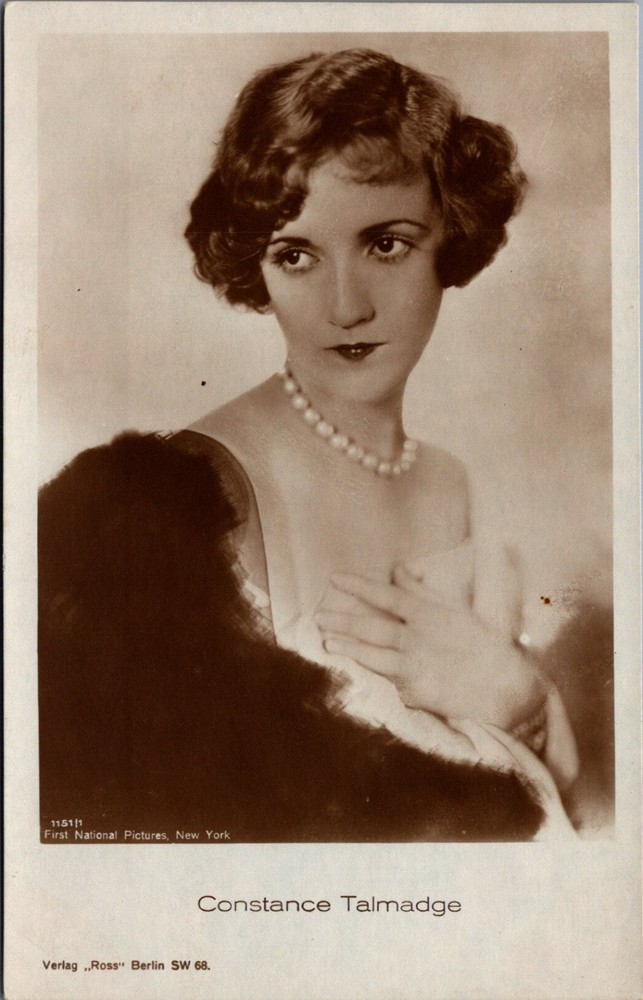 Constance Talmadge Silent Film Star RPPC Ross Verlag Postcard 1920s