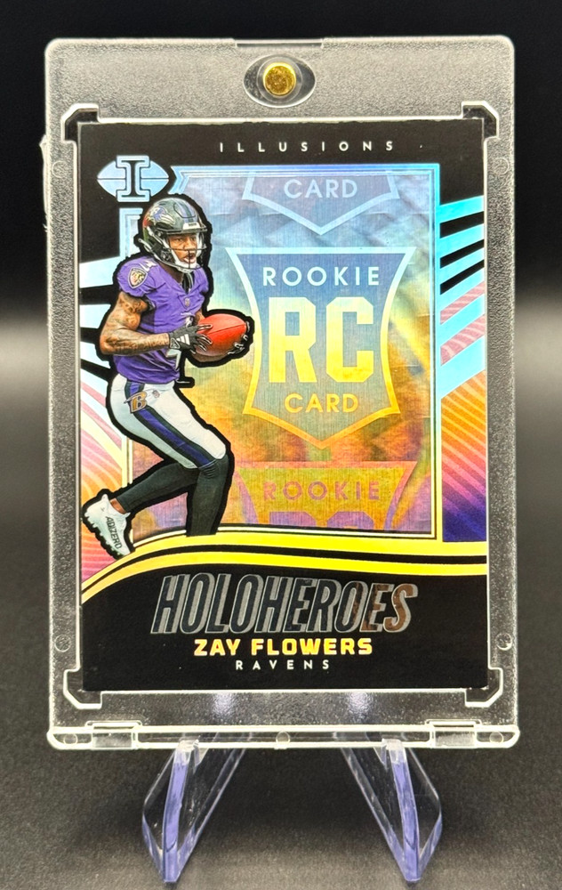 🔥2023 Panini Illusions - Holoheroes Rookie - Zay Flowers #34 (RC)-CASE HIT!🔥