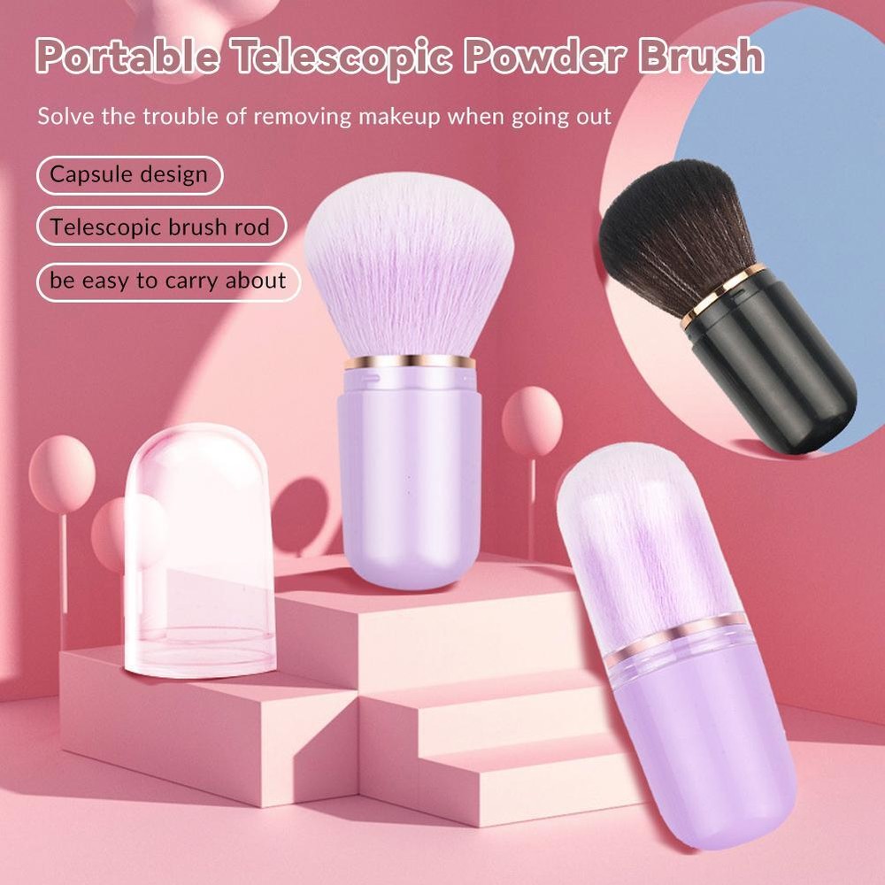 Retractable Makeup Brush Portable Mini Retractable Cosmetic Blush|~Ç