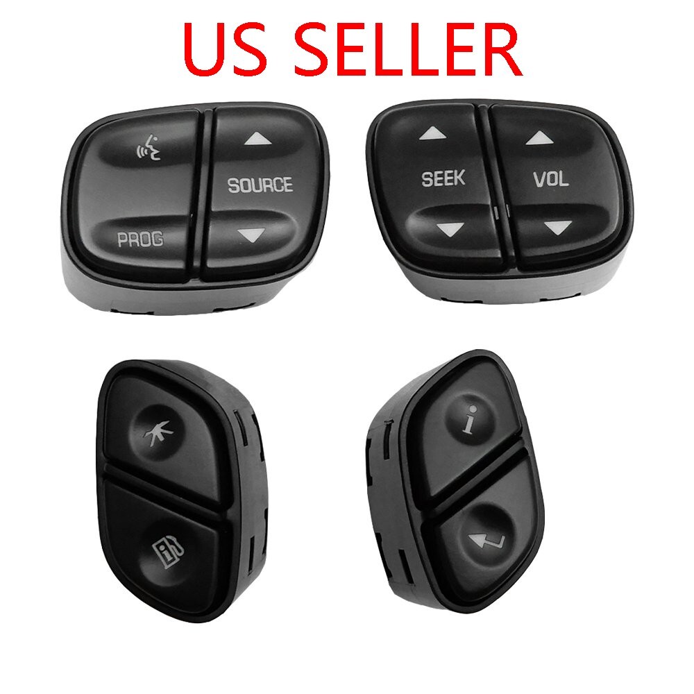 Steering 4Pcs Switch Wheel Buttons Control for Chevy Silverado 1500 GMC Sierra