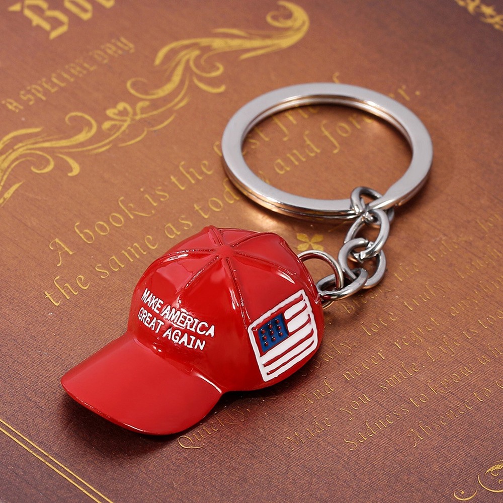 Red Hat Metal Keychain Trump MAGA 2024 -Make America Great Again Metal Keychain