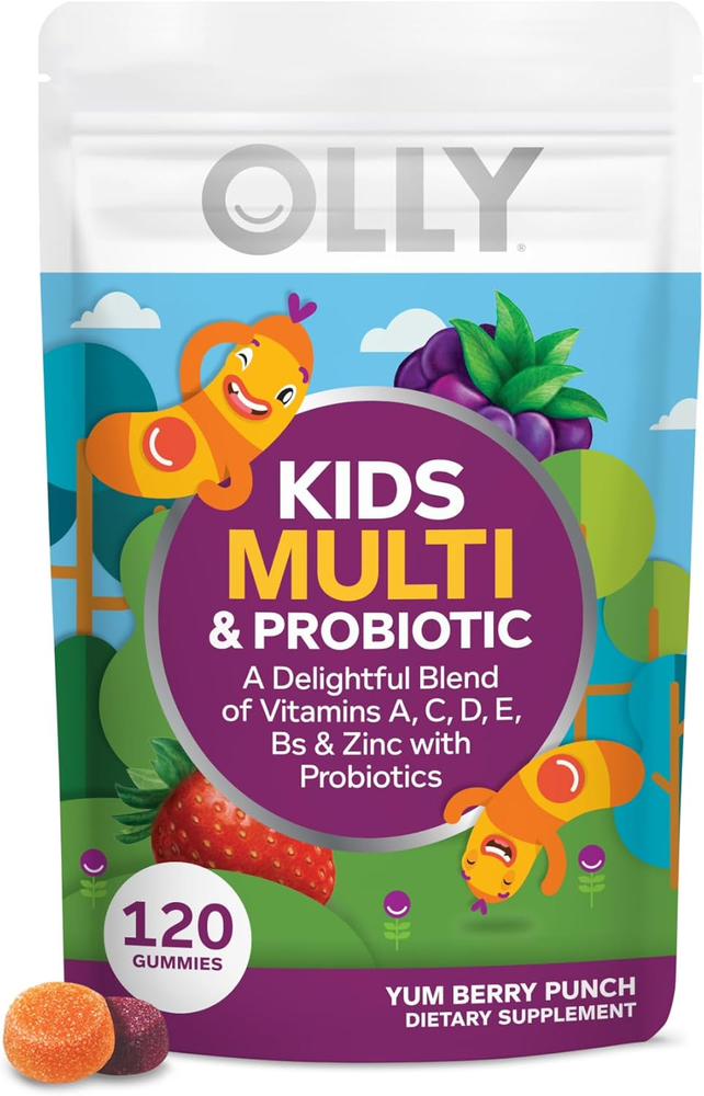 Kids Multivitamin & Probiotic Gummy, Digestive Support, Vitamins A, D, C, E, B,