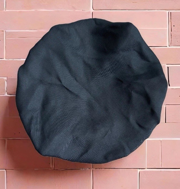 Evolve Black Satin Sleep Hair Protecting Bonnet