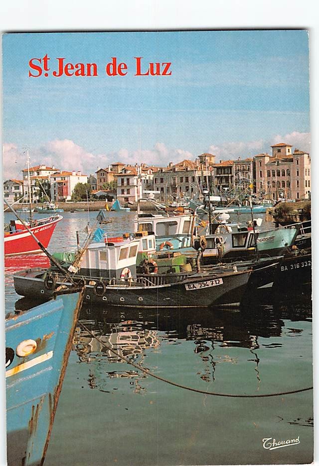 Postcard Port of Saint Jean de Luz in France