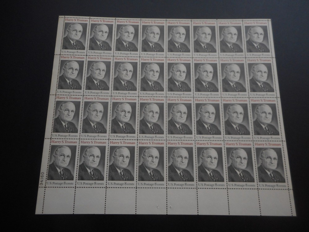 Scott 1499, 8 cent, Harry S. Truman, Sheet