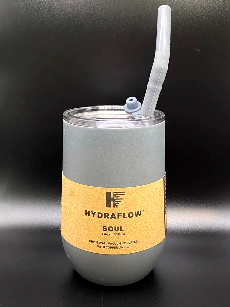 Hydraflow Soul 14oz Insulated Stainless Steel Tumbler with Straw