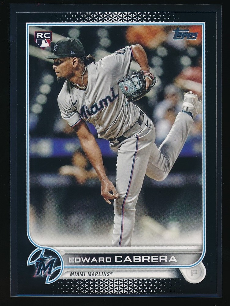 Edward Cabrera 2022 Topps Series 2 Black Parallel RC 14/71 Marlins Rookie Card