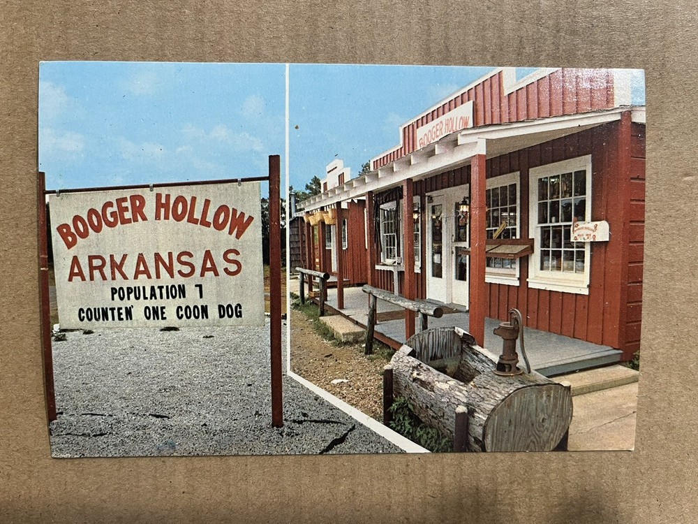 Postcard Booger Hollow AR Arkansas Roadside Store Ozarks Vintage PC