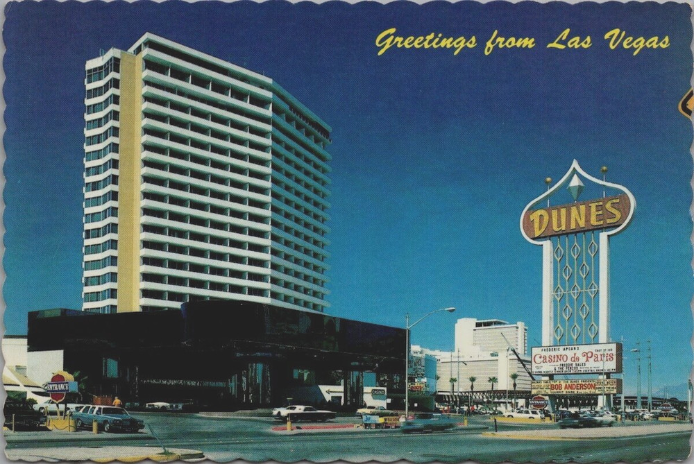 Las Vegas Nevada NV Dunes Hotel Bob Anderson 1960's Postcard Casino de Paris