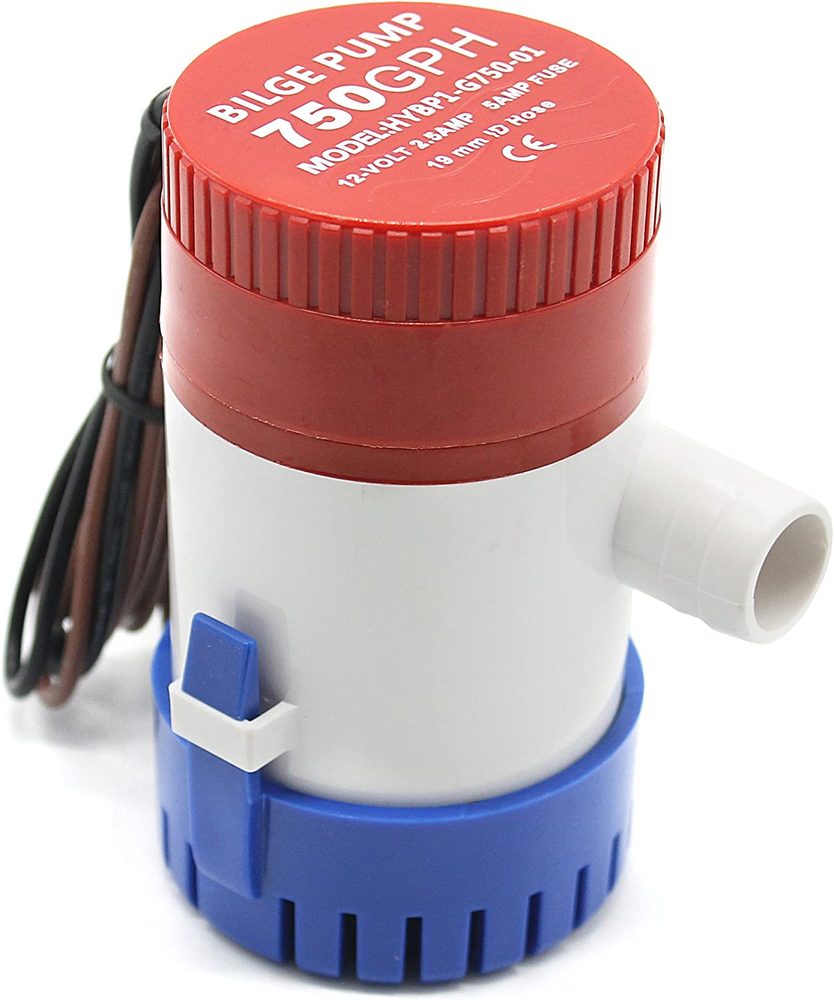 Marine Submersible Boat Rule Bilge Water Pump 750 GPH 12V 3/4 Inch Hose Outlet f