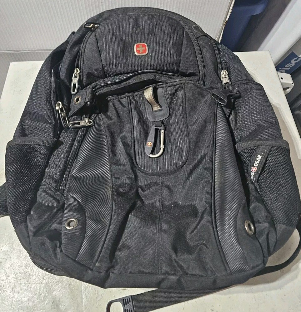 Swiss Gear Airflow Scan Smart Backpack Laptop Tablet Travel Black Clean 20×16