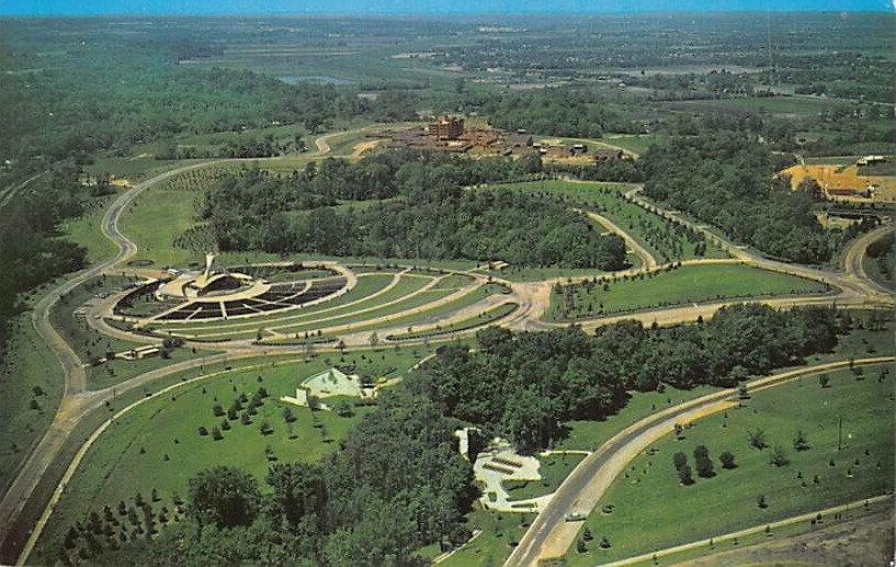 Postcard IL: Aerial View, Shrine of Our Lady of the Snows, Belleville, Illinois