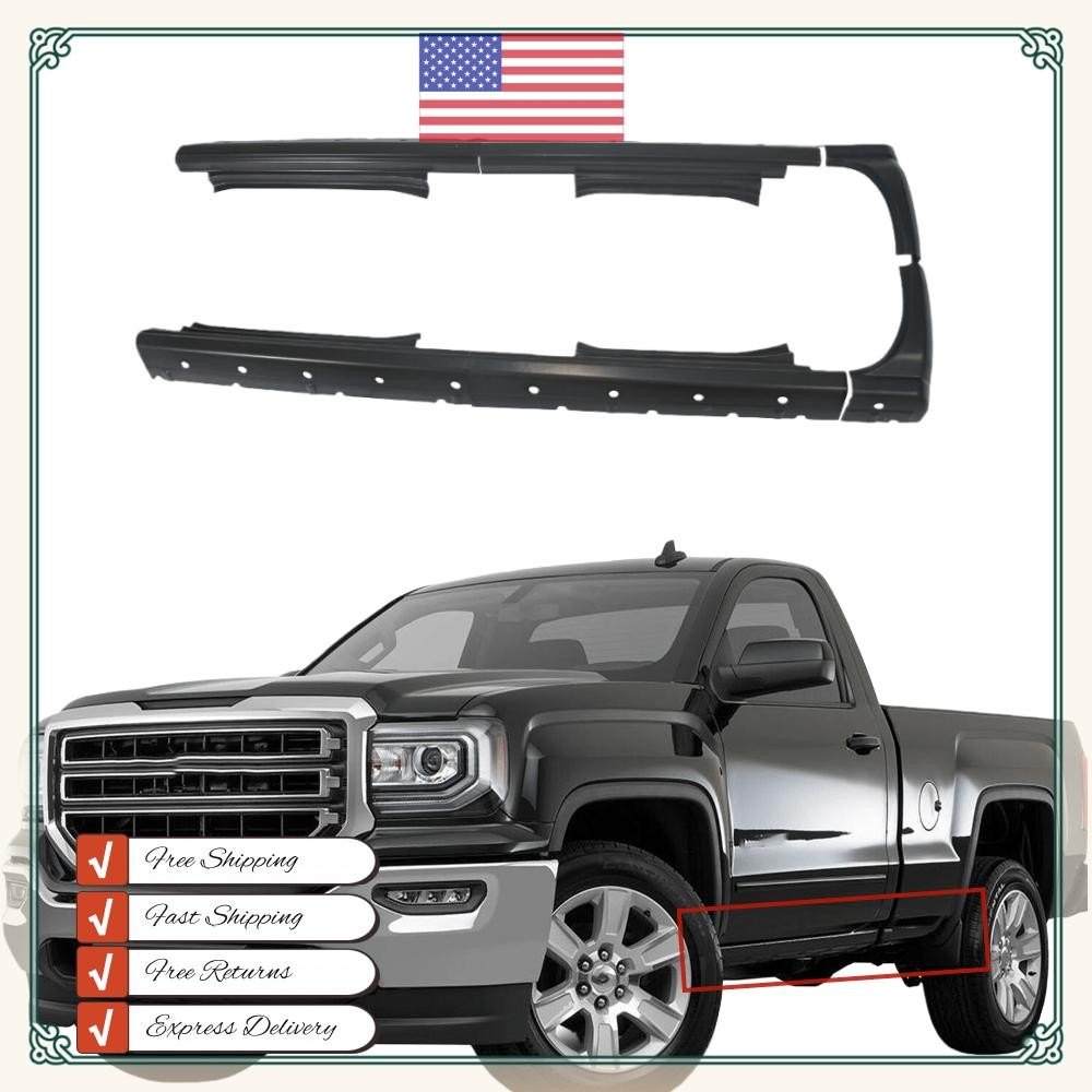 Pair of Rocker Panel & Cab Corners for 2014-2018 Chevy Gmc Crew Cab Pickup